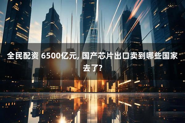 全民配资 6500亿元, 国产芯片出口卖到哪些国家去了?